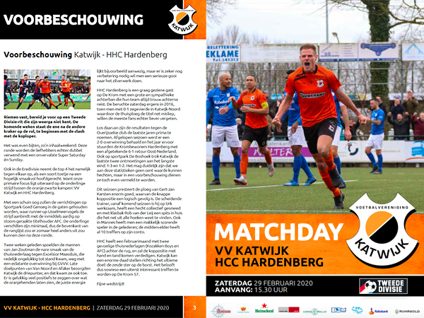 Programmaboekje VV Katwijk - HHC