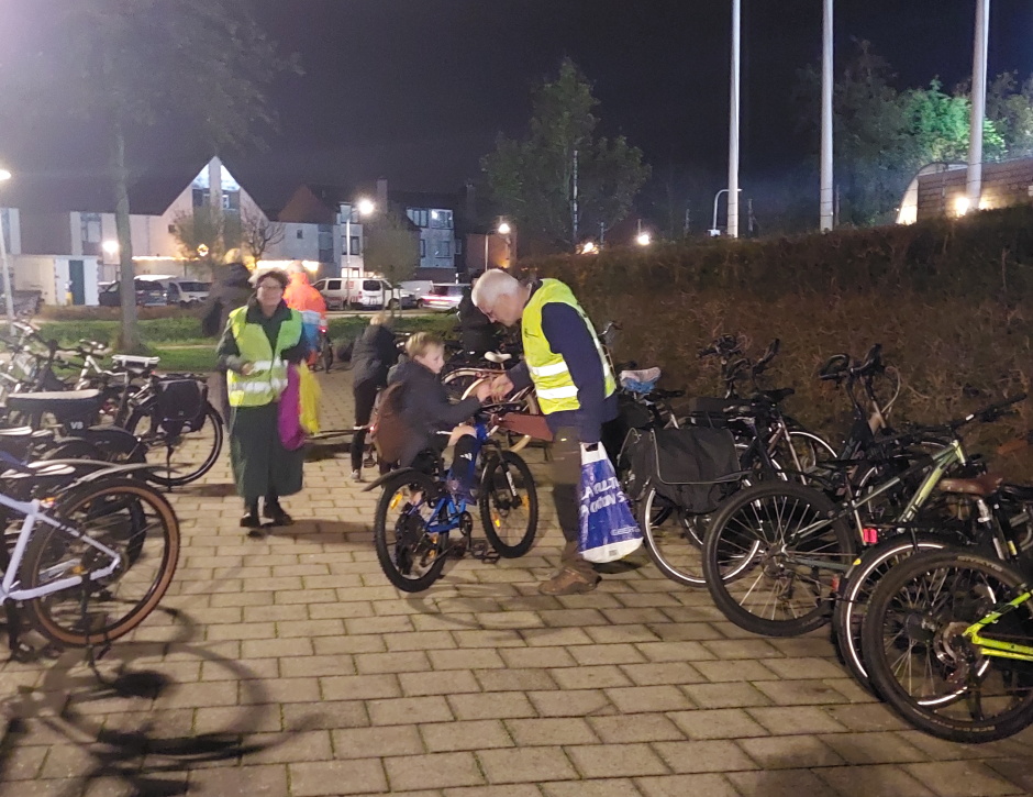 Geslaagde fietsverlichtingcontrole